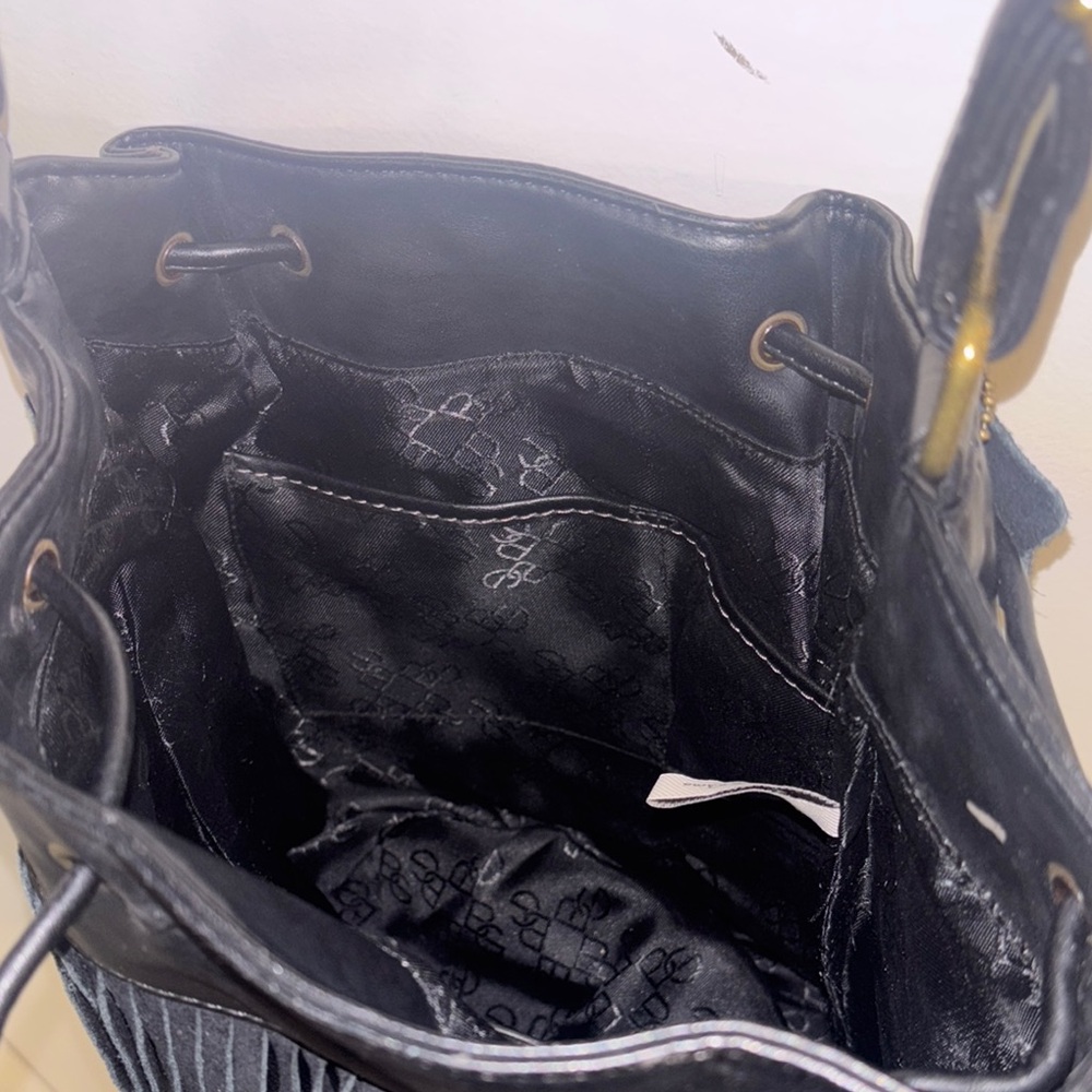 Fringe Black Shoulder Bag - Picture 2 of 2